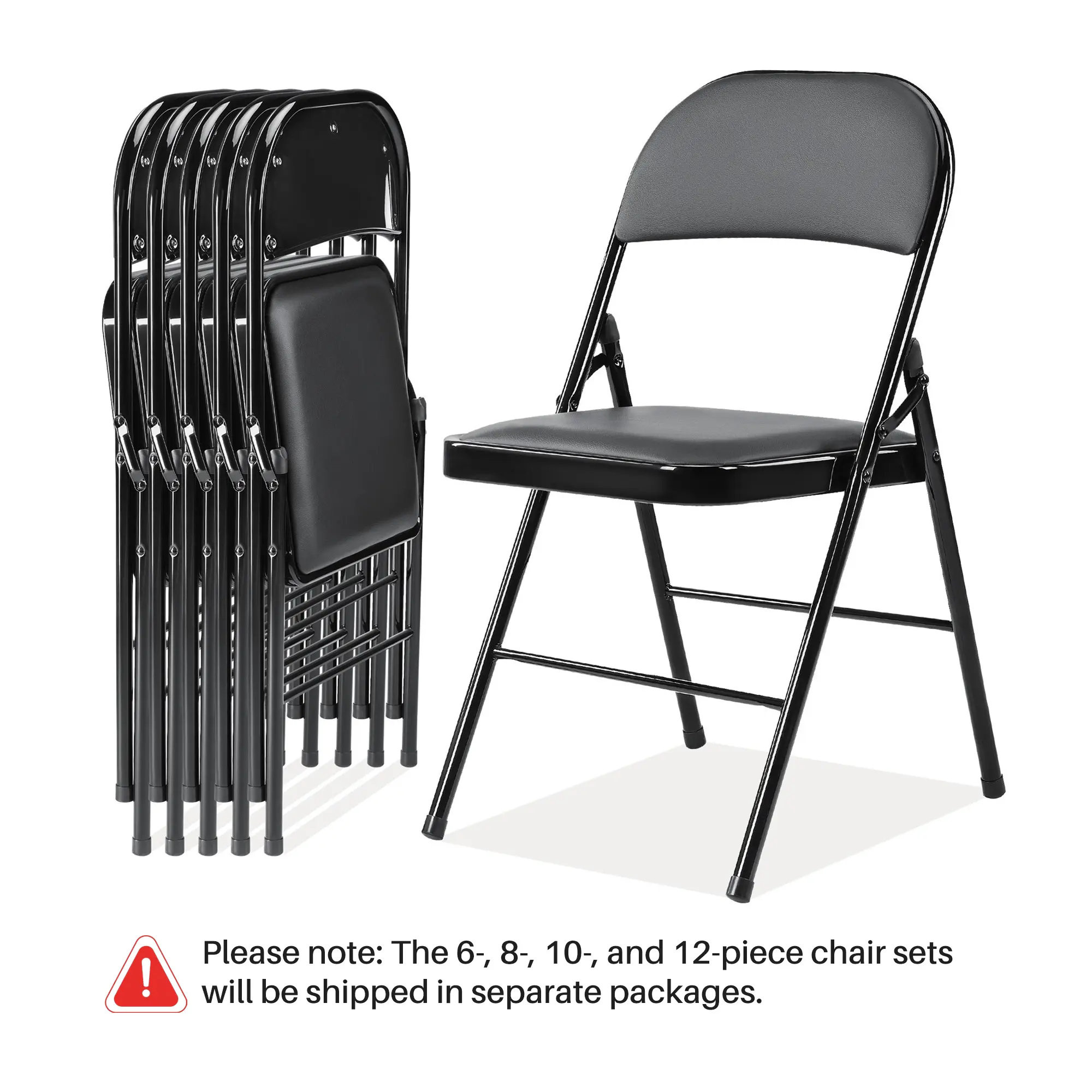 【Value Pack】Leather-Padded Folding Chair, Sturdy Metal Frame, Versatile Seating for Indoor & Outdoor Use 【Value Pack】Leather-Padded Folding Chair, Sturdy Metal Frame, Versatile Seating for Indoor & Outdoor Use