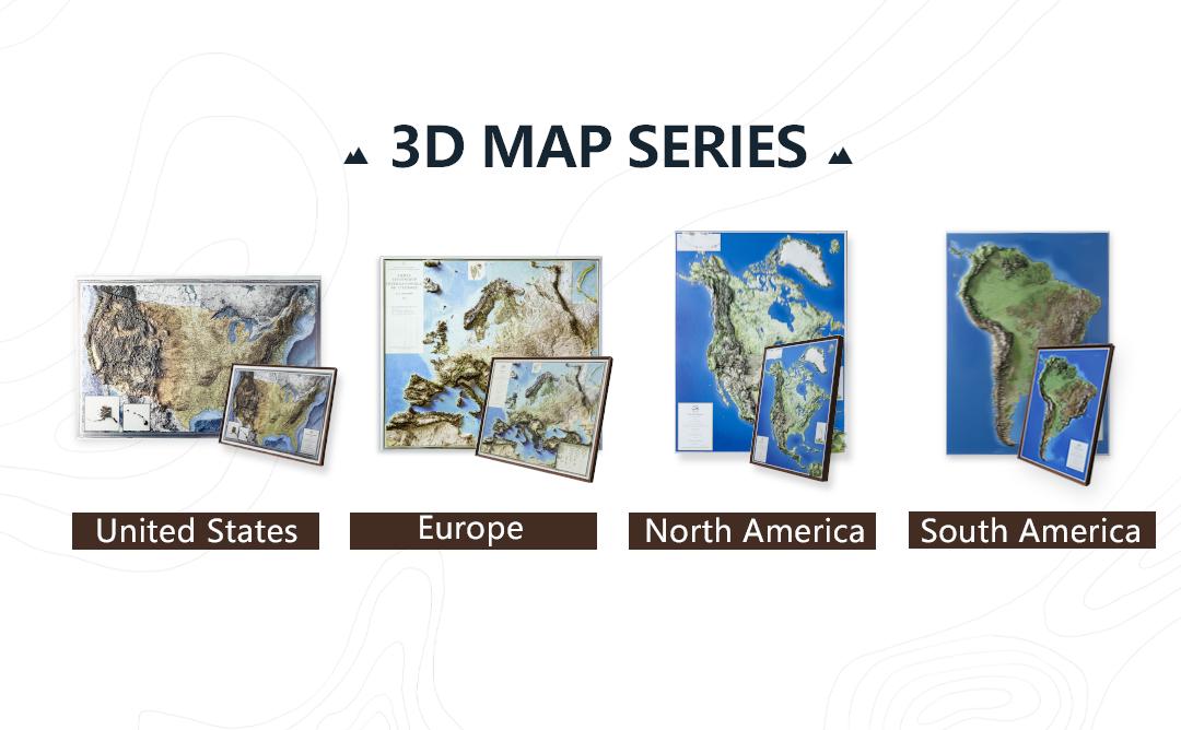 3D South America Map