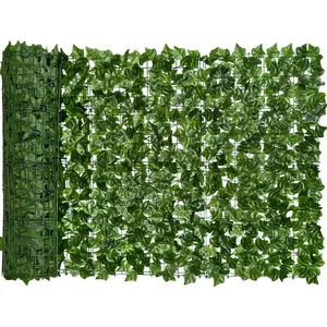 98.4x39.4in Artificial Ivy  Fence Wall Screen, Artificial Hedges Fence and Faux Ivy Vine Leaf Decoration for Outdoor Garden Decor