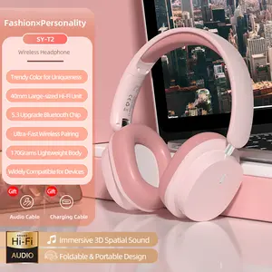 Foldable Bluetooth-compatible, Noise-Canceling Audio Design, Ideal for Work & Leisure, Gaming, Sports, Portable Wireless Earbuds, Wireless Chargeable Headphones