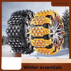 6/8/10/12pcs Car Anti-Slip Chains, High-Quality Material, 10 Teeth, Suitable for Suv Mpv Off-Road Truck Sedan Commercial Light Pickup