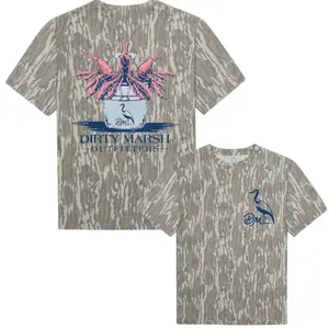 Dirty Marsh Crawfish Bucket T-Shirt – Southern Seafood Graphic Camo Shirt, Mossy Oak Washed Bottomland Mallard Tee, Hunting Shirt, Gift for Dad, Gift For him, Hunting Season Shirt