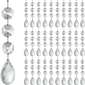 Artificial Crystal Teardrop Ornament Set, 30 Pieces, Elegant Christmas Tree Decorations, Perfect for Holiday Parties, Home Decoration and Party Decoration Supplies, Hanging Decoration