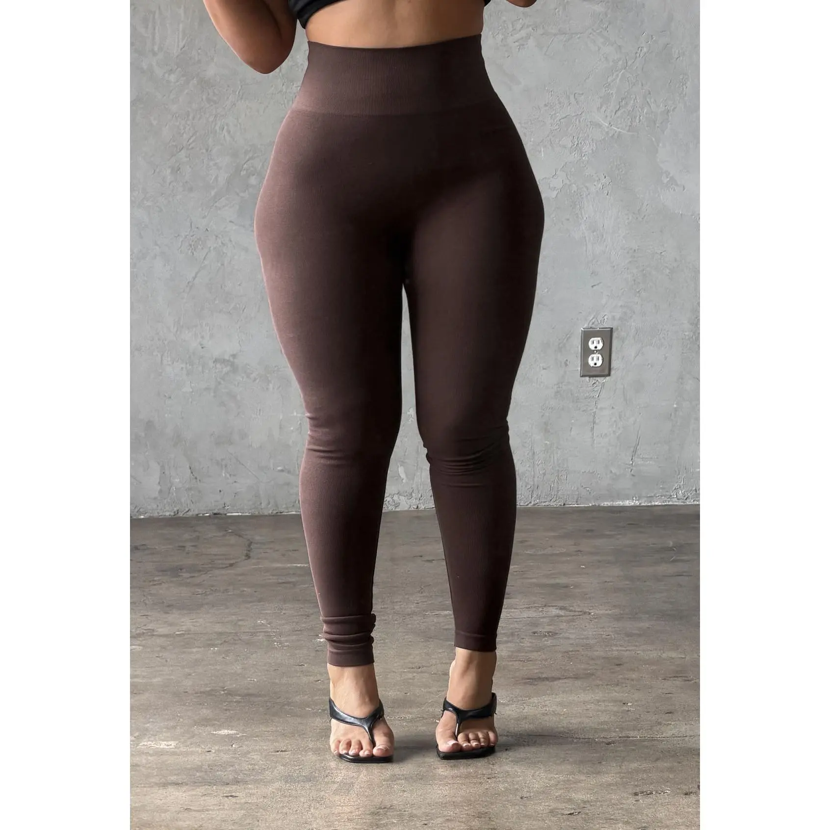 The Cotton Tummy Control Legging (chocolate)