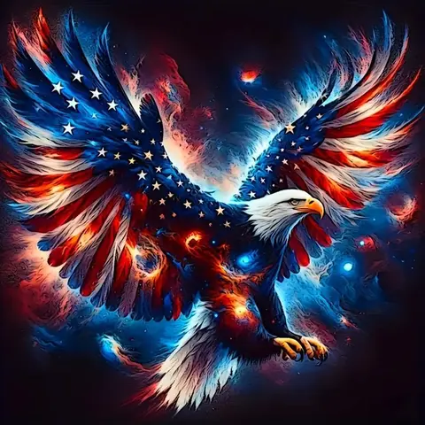 Eagle Pattern DIY Diamond Arts Colorful Painting Kit without Frame, DIY 5D Diamond Arts Colorful Painting Kit, Wall Art Decor for Home Bedroom, Crafts