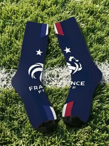 1 Pair Hip Hop Vintage France Crazy Men's compression Socks Unisex Football Harajuku Seamless Printed Funny Novelty Happy Crew Sock Match Day Essentials