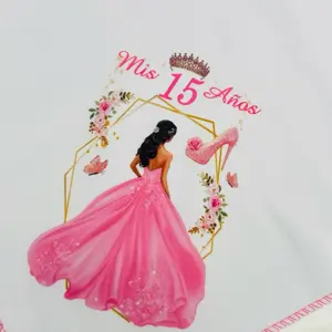 12pcs 100% Polyester Quinceanera Printed Napkins, 10x10in Elegant Designed Tableware with Message, Easy to Clean Special Celebration Table Decoration