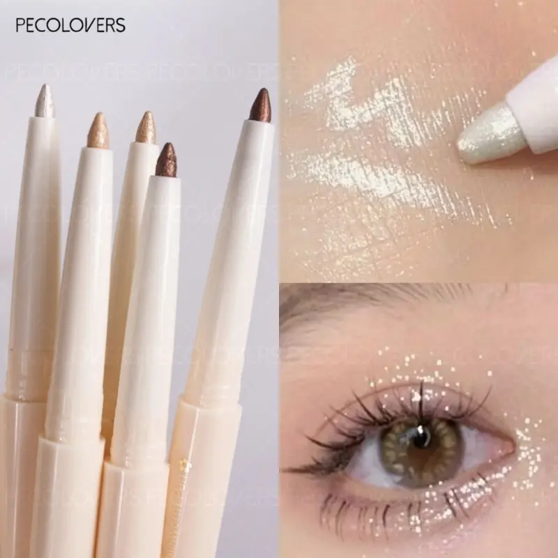 6pcs/ set Shiny Lying Silkworm Eyeliner Pencil Glitter Nature Brightens Highlighter Eyeliner Eyeshadow Pen Long-lasting Eye Korean Makeup Eye Makeup Product Eye Makeup Supplies