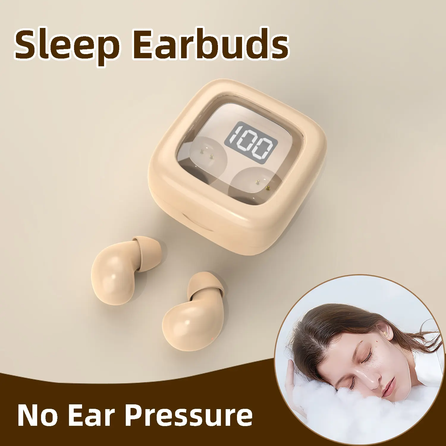 Ultra-Mini Invisible Sleep Earphones - Electronic Audio Headphone for Side Sleepers, No Bulk Fit, No Ear Pressure, All-Night Comfort, Noise Isolating Noise Canceling Earphones