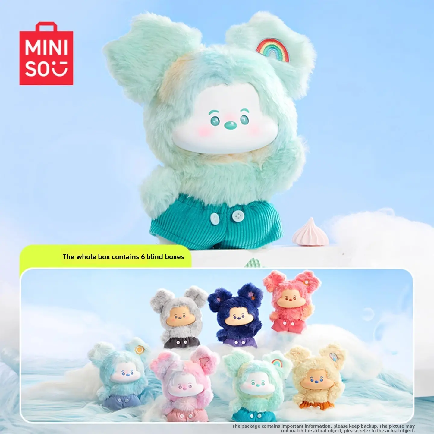 Disney Mickey Mouse Cloud Fantasy Series Soft Vinyl Plush Blind Box - Random Style, Blind Bag Fashion Dolls & Accessories, Cute Collectible Toy for Kids & Disney Fans, Back-to-School Item