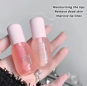 Moisturizing Lip Gloss, 2 Counts/set Hydrating Glossy Lip Glaze Stick, Plumping Lip Oil Kit for Girls & Women,Skin care, Lip Brightening Lip Plumper, Lip Care Cosmetics Moisture Moisturize Hydrate Lip Balm Moisturizer