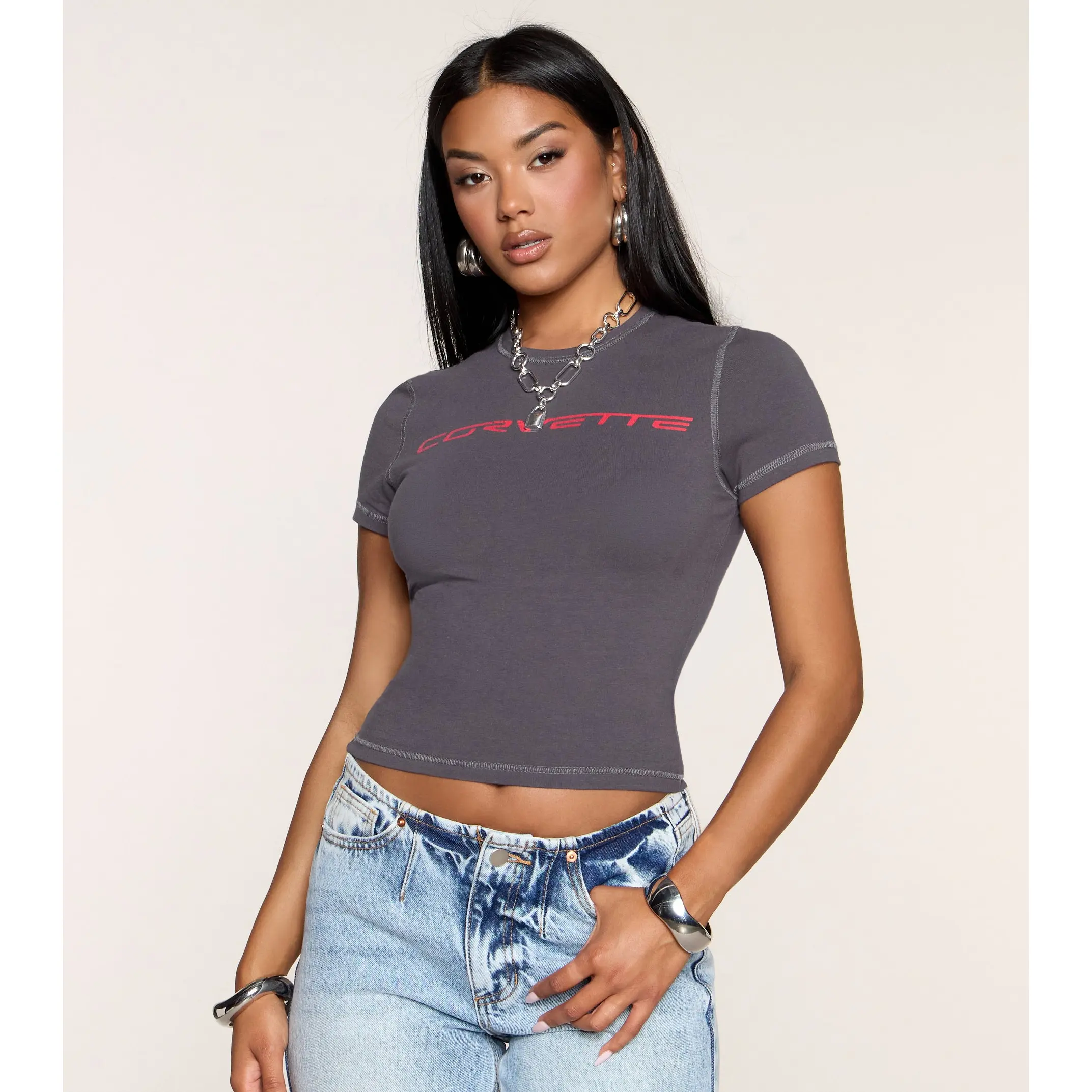 Fast Lane Corvette Crop Tee
