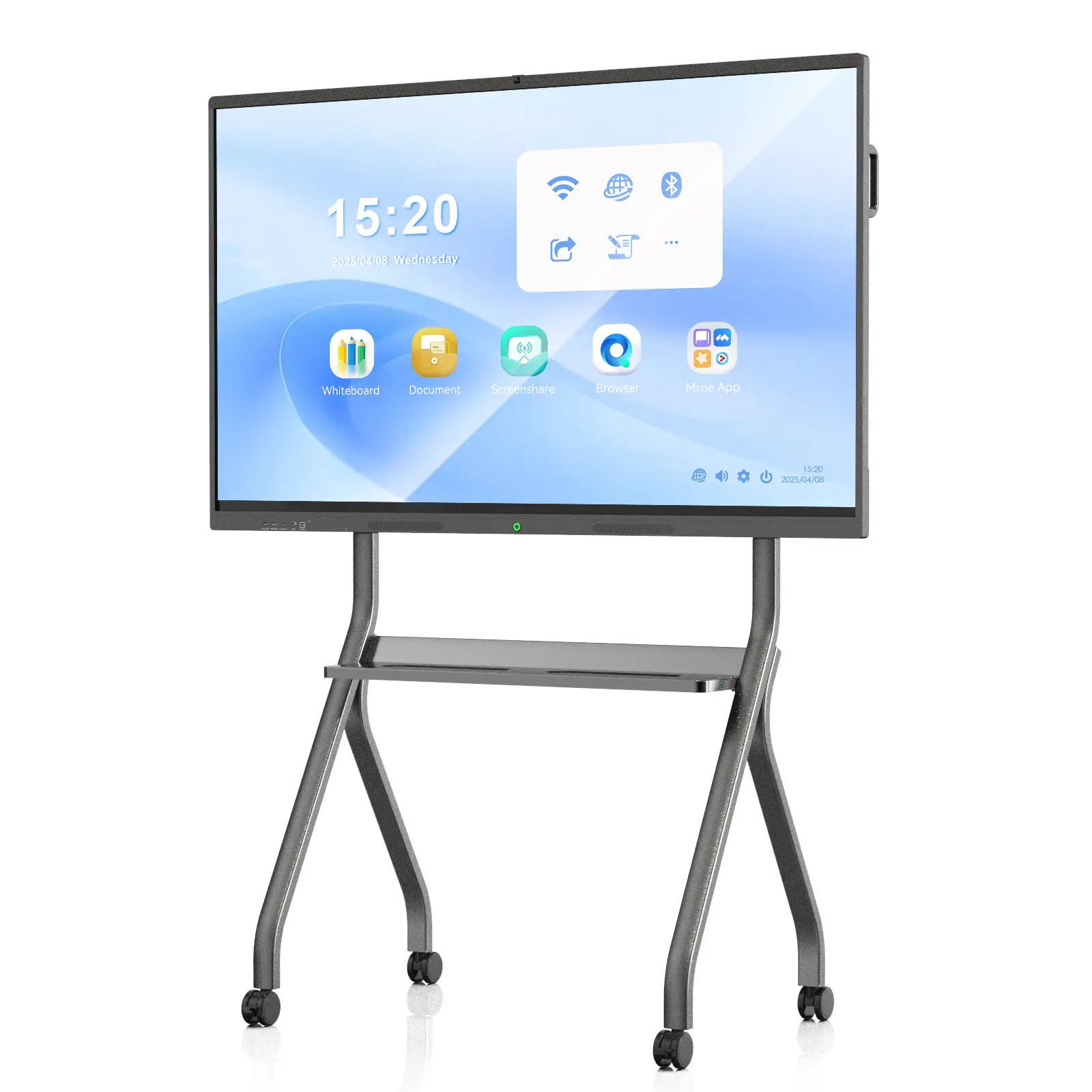 OHYEAHSPIN 55/65/75/86 Smart Board,Electronic Interactive White Board with 4K Touchscreen Display Built in UHD Camera Open App Ecosystem Digital Whiteboard for Business Office Classroom Home (Wall-Mounted,55'')