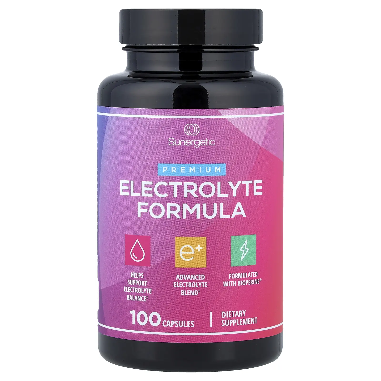 Sunergetic Premium Electrolyte Formula, 100 Capsules