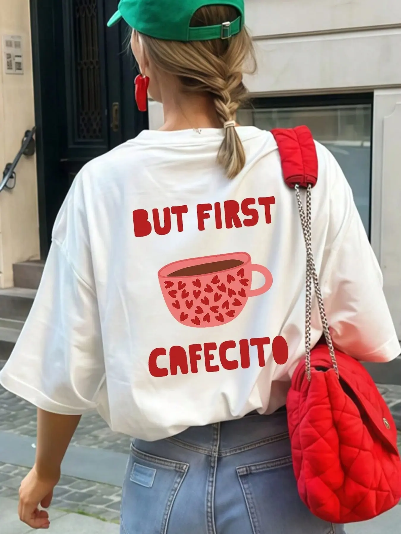 "But First Cafecito" Graphic T-Shirt - Coffee Lover Everyday Casual Top Tee
