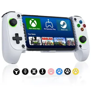 Phone Controller for /Android Support Phone Case, Mobile Controller with Led Light, Upgraded Joysticks, Turbo, Thumb Grips Handheld Gaming Gamepad