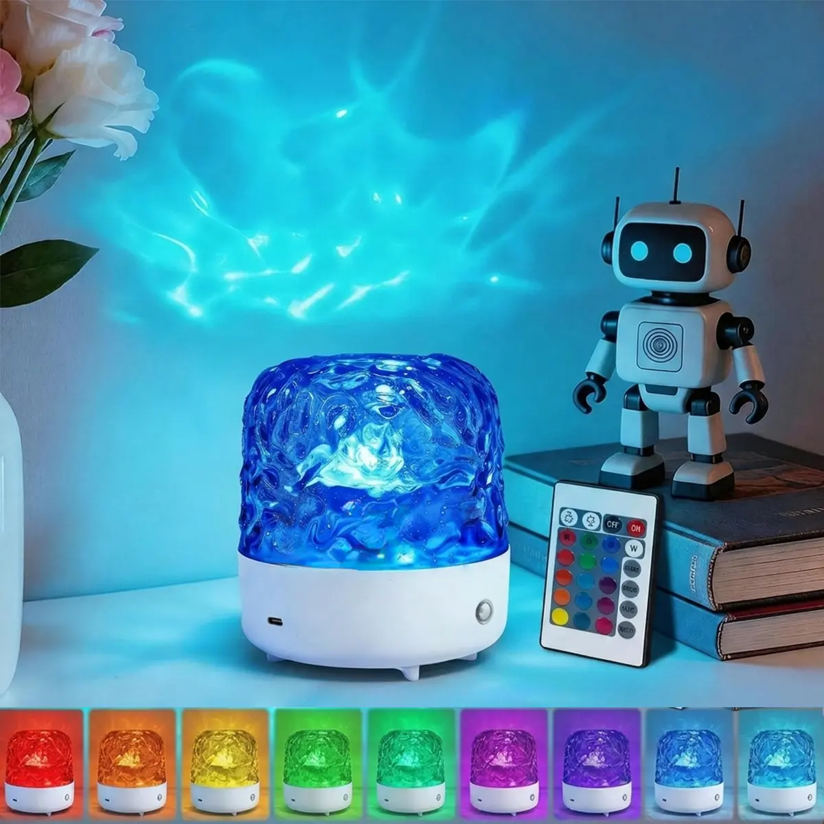Waterproof Shower Lamp with Bluetooth Speaker, Wireless Bathroom Light, Remote-Controlled Audio & Lighting Device for Bathroom Use