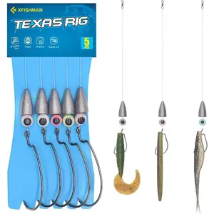 Texas-Rigs-for-Bass-Fishing-Leaders-with-Weights-Hooks-Rigged-Line-Kit