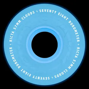 57mm Clouds Aqua Glow In The Dark 78a Ricta Skateboard Wheels