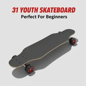 31 Inch Skateboard 7-Ply Maple Deck with ABEC-9 Bearings Sturdy Lightweight Longboard for Beginners & Pros Artistic Wrap 31" x 8" Small Longboard 5 Inch Trucks 95A PU Wheels Perfect for Commuting & Freeride