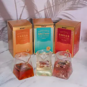 3carton Caffeine Free Young Tea Set 60g (6gx10pcs) Morning Afternoon Night:With Red Dates, Mulberry, Poria,,Coix Seed, Pear, Black Wolfberry Jasmine,Ophiopogon Japonicus Pear Red Ginseng Astragalus,Longan Double-petal red rose; Black wolfberry