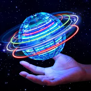 Magic Flying Orb Ball - Anti-Gravity Boomerang Spinner Toy with LED Lights, 360° Rotating Hover Function, USB Rechargeable, Safe for Kids, Indoor/Outdoor Party Fun, Stress Relief Gift