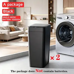 Household Slim Automatic Trash Can 12.5L Touchless Sensor Waterproof Moisture Resistant Odor Lock For Restroom Kitchen Balcony Bedroom