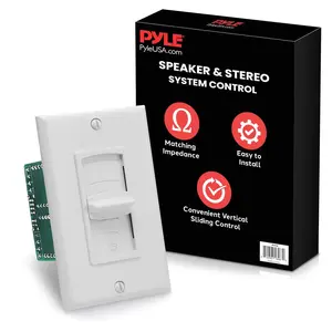 In-Wall Speaker Volume Control, 100W, Sliding Adjustment, White