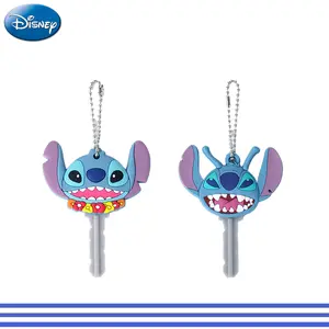 1PC Disney Officially Licensed Lilo & Stitch Soft Touch Key Holder Keychain Bag Hangings Decoration Key Chain Souvenir Gift Key Loss Prevention Supplies Anniversary Birthday Halloween Christmas Gifts