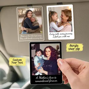 Personalized Car Visor Clip Gift for Mom: Custom Vintage Mom & Kid Photo Sun Visor Clip, Mothers Day Gift from Daughter Son, Car Accessories, Car Visor Clip Mother's Day, Mother's Day gift 2026, Drive safe gift, Mother's day 2026 for Mom
