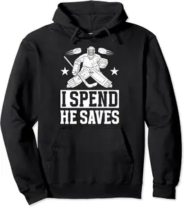 He Saves Hockey Goalkeeper Mom Of An Ice Hockey Goalie Mama Pullover Hoodie - Emilygui Shop 76B0D8F554HY