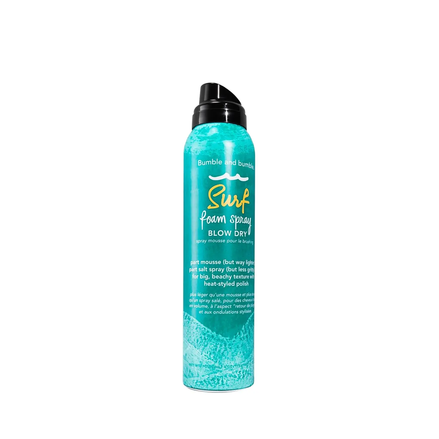 Bumble and bumble Surf Foam Spray Blow Dry 4oz Haircare Mousse - Volumizing, Detangling, Beach Look, Coconut Oil, UV Protection Salt Spray for Textured Hair Volume Boost