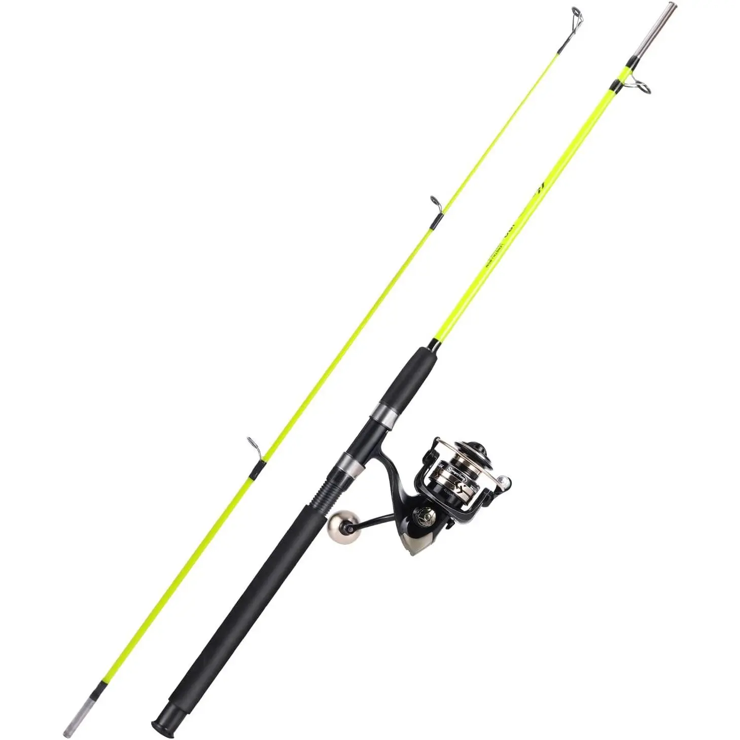Catfish Fishing Rod and Reel Combo, 2- Spinning Combo, Durable Graphite & Glass Blanks Fishing Pole for Crappie