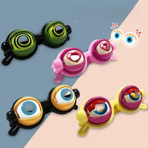 Crazy Eyes Novelty Creative Funny Prank Glasses Children's Toy with Eyelashes
