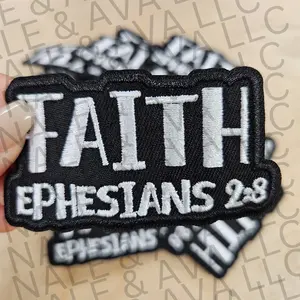 Faith Ephesians 2:8 Hat Patch (3 Patches)