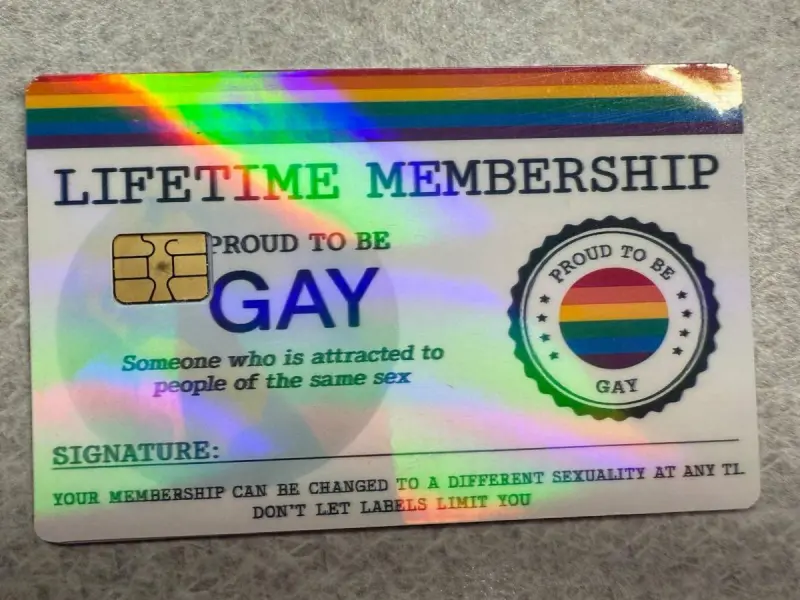 Premium Gay Rainbow Credit-Debit Card Sticker Cover - Customizable Anime Character Art Decal, Waterproof, Holographic, Clear, Durable, Limited Edition, Personalized Art Stickers for Anime Fans, DIY Scrapbooking Stamping Supplies