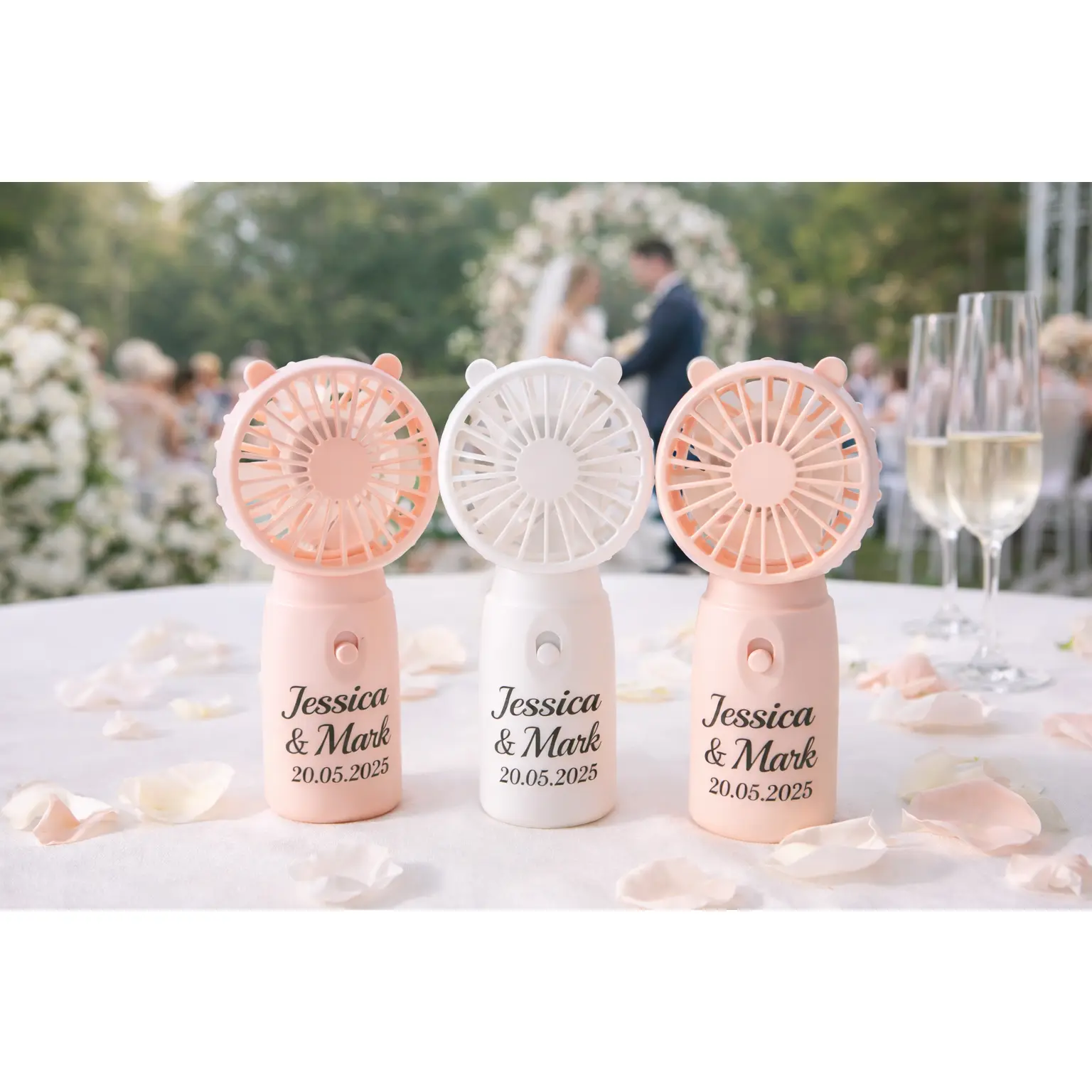 Custom Wedding Mini Fans – Personalized Hand Fans for Guests & Bridal Party