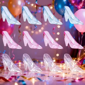 Creative Crystal High Heel Shoe Decorative Set, 12 Pieces, Perfect for Wedding, Valentine's Day, Carnival, Gift, Room Decoration