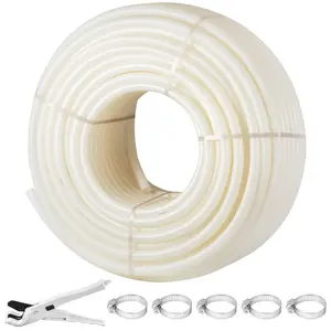 VEVOR PEX Pipe,  1 Inch x 500 FT PEX Tubing, Non Oxygen Barrier White PEX-B Pipe, Flexible PEX Water Line for RV Sewer Hose, Plumbing, Radiant Heating