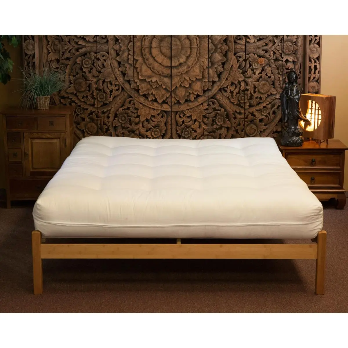 212 MAIN Full Size Handcrafted Organic Wool Futon Mattress - Mattress Only, Engineered for Deep Sleep