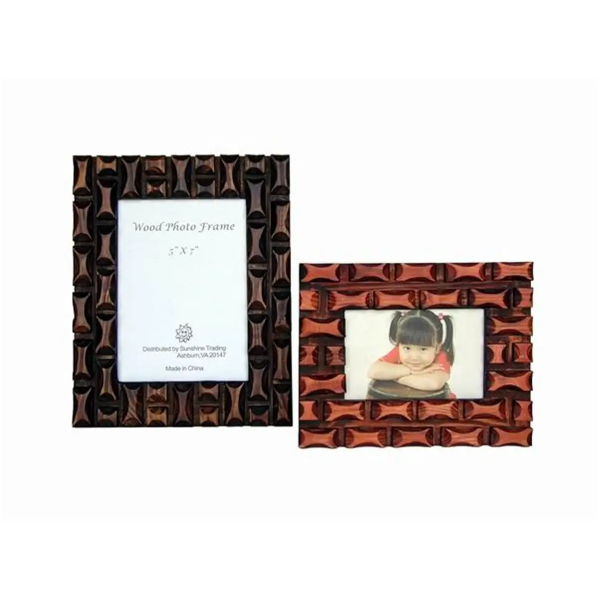 Sunshine Trading ST-25-5 Handmade Wood Photo Frame - 3.5 x 5 Inch