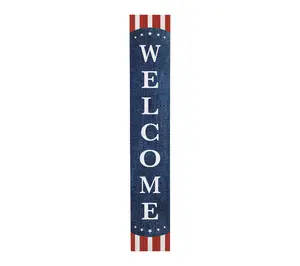 Sincere Surroundings 47" Welcome Stripes DenimPorch Board