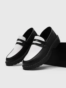 Men's PU Leather Loafers Lace-Up Thick Sole Slip-On Fashion Shoes, Youth Casual Driving Lazy Shoes, Perfect Gift for All Seasons