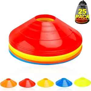 (Set of 25/50/100 - Agility Soccer Cones with Carry Bag and for ， Football Cones for TrainingFootball, Basketball, Coaching, Agility Cones for Indoor and Outdoor Games