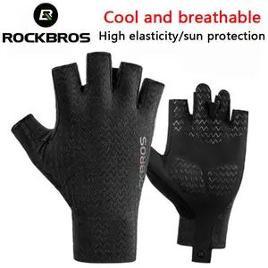ROCKBROS Cycling Gloves Bike Gloves Biking Gloves for Men and Women Half Finger MTB Road Bicycle Gloves - Absorbing Gel Pad Anti-Slip Breathable Motorcycle Mountain Bike Gloves Unisex