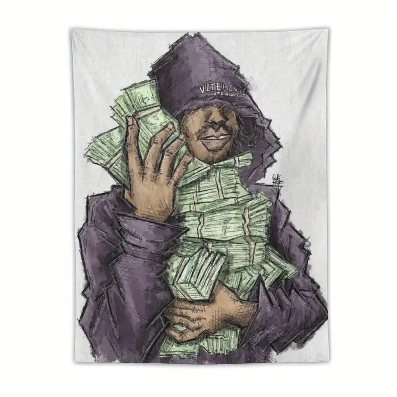 LUCKI Rapper American Flag Wall Hanging Tapestry, Durable Easy-Hang Room Decor, Ideal for Man Caves, Perfect Gift for Men, Decor Inspo, No Electricity Needed