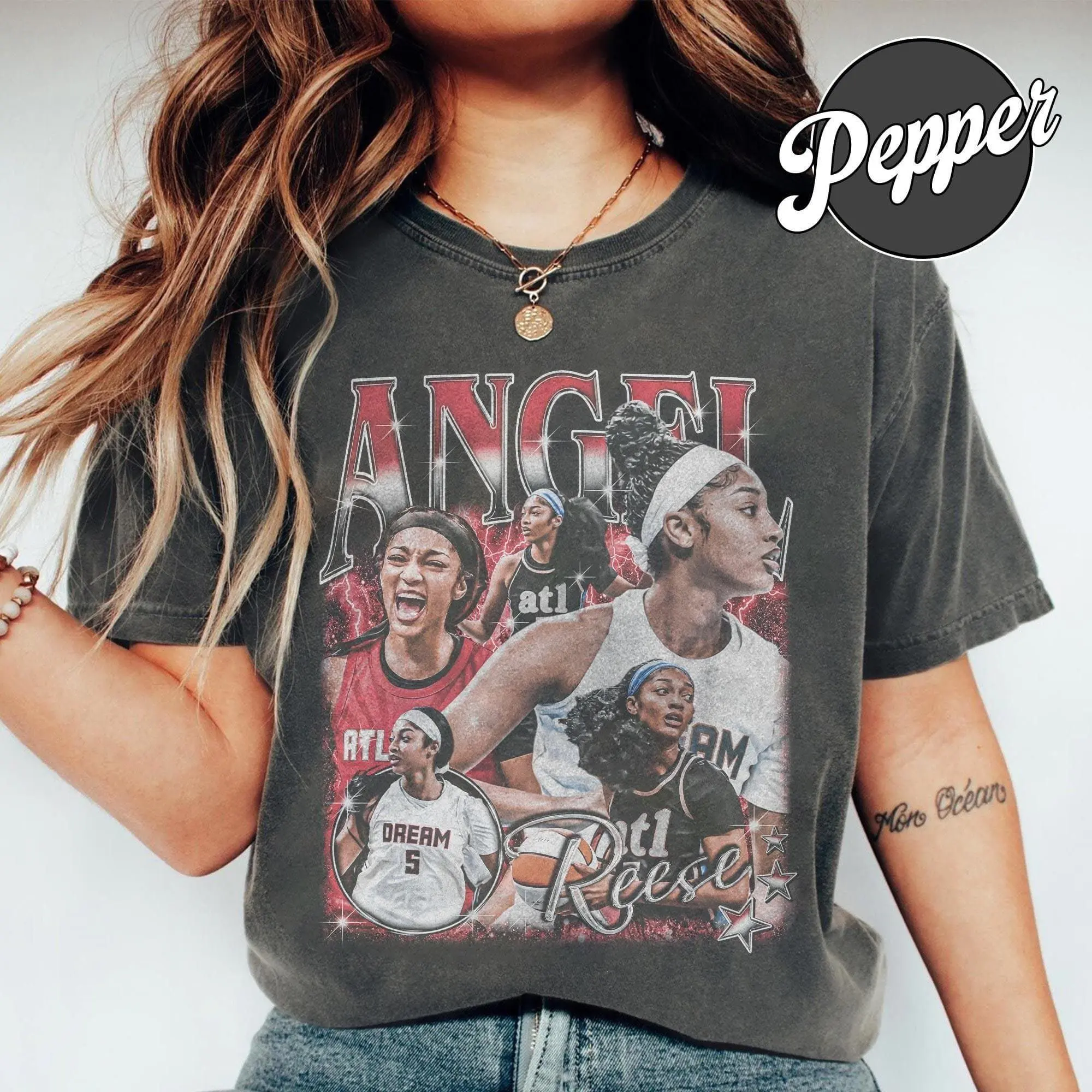 Angel Reese Atlanta Women Basketball Bootleg Rap Style Comfort Colors Tee