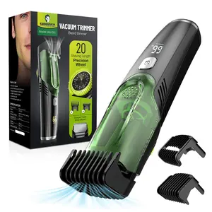 [TikTokShopJumpstartSale]Vacuum Beard Shaver for Men, Built-in Vacuum Trimmer for Mustache, Sideburns, Facial Hair, Rechargeable, IPX6 Waterproof, 2 Comb, Comfort face 2in1 Electric Razor rechargeable men 2025 ornament Electricshaver Clipper Blade