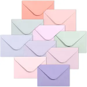 Card Envelopes - 100-Count Mini Envelopes, Paper Business Card Envelopes, Bulk  Envelope Pockets, 10 Pastel Colors, 4 x 2.7 Inches