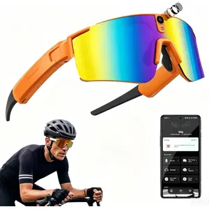 Sport AI Smart Glasses with Camera and EIS Stabilization, Bluetooth 8MP HD Camera 1200P Video Recording, AI Voice Assistant Photo Recognition, Real-Time Translation, Polarized Lenses Sunglasses